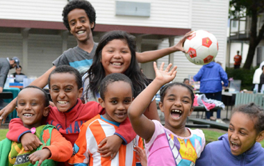 children laughing